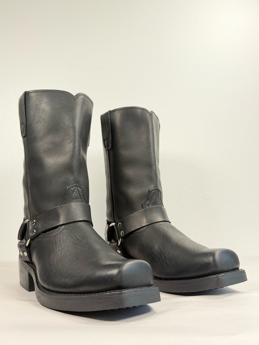 Durango Men's Leather Harness Boots Size 10.5 EE Motorcycle Black DB510